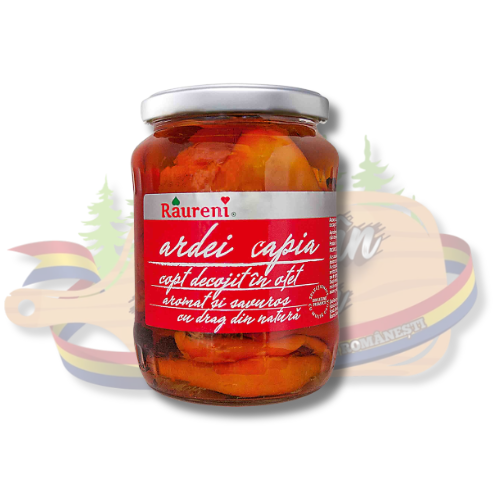 Ardei Capia Copți în Oțet – Răureni – 670 g