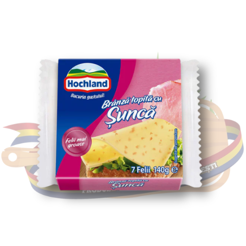 Brânză topită felii cu Șuncă - Hochland - 140 g