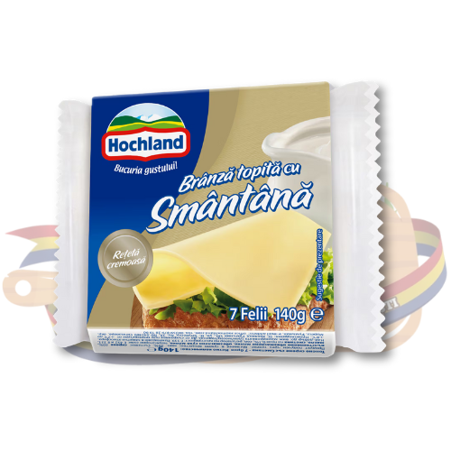 Brânză topită felii cu smântână - Hochland - 140 g