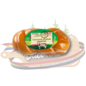 Cascaval impletit afumat 235g - Ferma cu omenie-