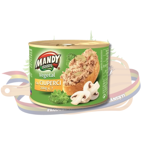 Pate vegetal cu ciuperci - Mandy - 200g