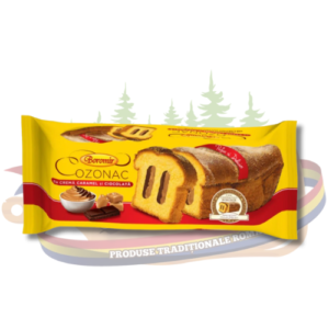Cozonac Boromir cu cremă de Caramel și Ciocolată 450g