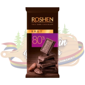 Ciocolată neagră 80% cacao Roshen - 80g