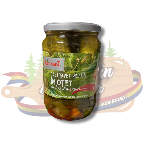 Castraveti picanti in otet - Raureni - 680g