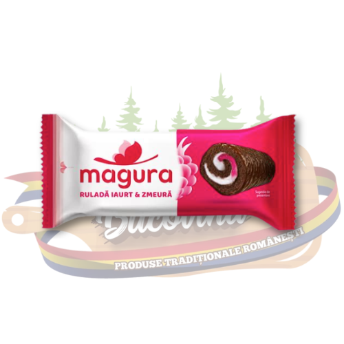 Prajitura rulada de iaurt si zmeura - Magura - 35g