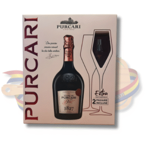 Vin rose brut – Cuvée de Purcari Rosé Brut – Purcari – 0,75L – Set Cadou 2 Pahare